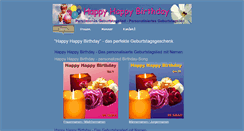 Desktop Screenshot of happyhappybirthday.de