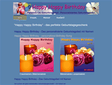 Tablet Screenshot of happyhappybirthday.de